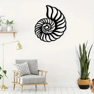 CIFbuy Coastal Beach Metal Wall Art Decor for Home, Ocean Themed Seashell Hanging Decor
