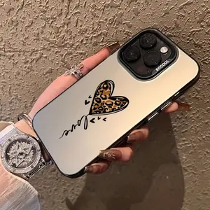 A beautiful and high-quality cute phone case with leopard heart design for iPhone 17 16 15 14 13 12 11 PRO MAX PLUS AIR and 16E AIR XR XS MAX 7 8 Plus Series.