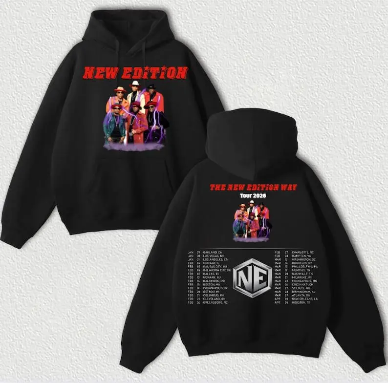 The New Edition Tour 2026 Hoodie, NE Band Shirt, 90s R&B Music Fan Gift, Tour Date 2026 Sweatshirt, Gift For Music Lover