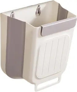 Foldable Kitchen Trash Can, Hanging Trash Bin, Space-saving Hanging Garbage Can for Kitchen Cabinets, Kitchen Accessories Trashcan