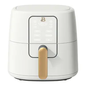 Beautiful 6qt Air Fryer with TurboCrisp Technology, EverGood Ceramic Nonstick Coating, White Icing