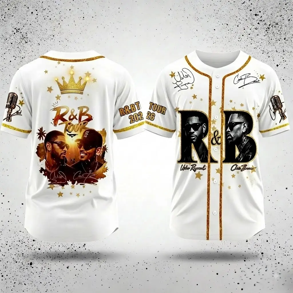 R&B Tour 2026 Baseball Jersey, R&B Legends Concert T-Shirt 2026 Tour, Tour Top, Fan Gift