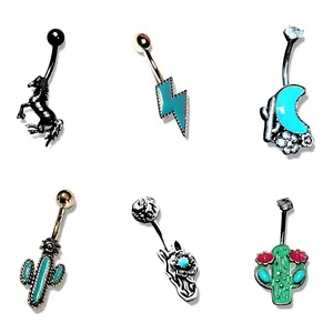 Belly Piercings 6 Pack naval ring Body Jewelry