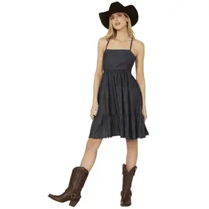 Ariat Women's Calico Chambray Tie Back Mini Dress - 10051285
