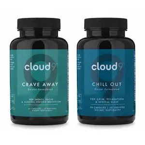 Crave Away & Chill Out Combo - Relaxation, Reduce Alcohol Craving - Stay Focused & Energetic - 30 Servings