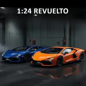 1:24 Super Sports Car Alloy Metal Diecast Model Car Sound Light Children's Toy Car Collectible Boy Gift