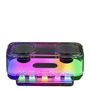 Dancing piano Bluetooth speaker with dazzling light, desktop computer gaming e-sports mini speaker,cool mechanical keyboard style speaker