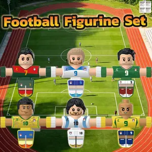 2026 Trendy Football Figurine Set, Upgrade Accessories for Football Games, Mini Soccer Ball + Figure + Stand, Must-Have for Fans，soccer toy，soccer toys，soccer board game，soccer goal，soccer games for kids 8-12,Soccer,foosball table,pinball machine,soccer g