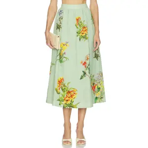 HEMANT AND NANDITA Skirt in Green