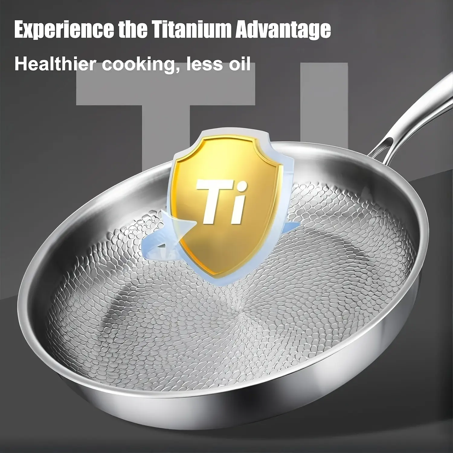 11.02-inch titanium frying pan with lid
