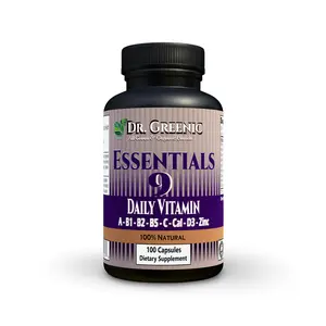 DR. GREENIC ESSENTIALS  9 Daily Vitamin 100 Capsules Supplement