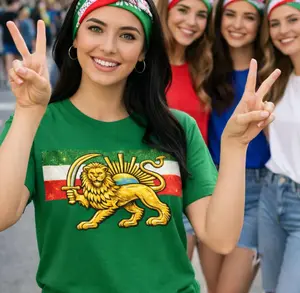 Iran Lion Sun Shirt, Iranian Flag T Shirt, Persian Woman Tee, Freedom Victory Sign Shirt, Iran Protest Graphic Tee