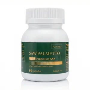 AOVITAO Saw Palmetto Extract with AKK Probiotics Supplement for Urinary Health Metabolism Support