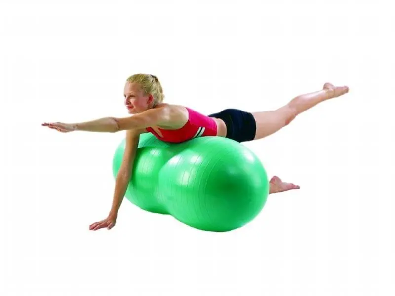 Aeromat 35245 Peanut Shape Physical Therapy Ball - 40cm Burst Resistant Training Aid, Moderate Instability, Easy Direction Controlling, Green Fitness Balance Training Equipment, Fitness Training