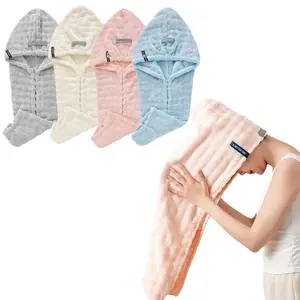 Premium Coral Fleece Hair Towel Wrap, Hair Turban Towel, Super Absorbent Quick Dry Women's Headscarf, Anti-Frizz Solution for Straight Curly Wavy Hair