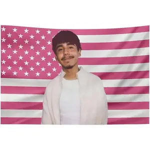 Ivan Star America Pink Cornejo Flag Wall Tapestry 3x5FT Vintage Cotton Decor for College Dorms Bedrooms Living Rooms Offices Parties Gifts - Light summerwins