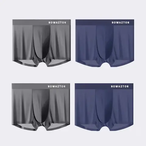 Nowazton Men’s 7A Jersey Spandex Boxer Briefs - Chic Boy Shorts, Soft Breathable Cool Assorted Underwear with Anti-Bacteria, 24/7 Fresh, Ideal New Year Gifts for Boyfriends