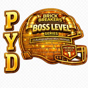 BOSS LEVEL BRICK BREAKER SERIES SIGNED MINI HELMET - PYD - OR SPORTS TRADING CARD