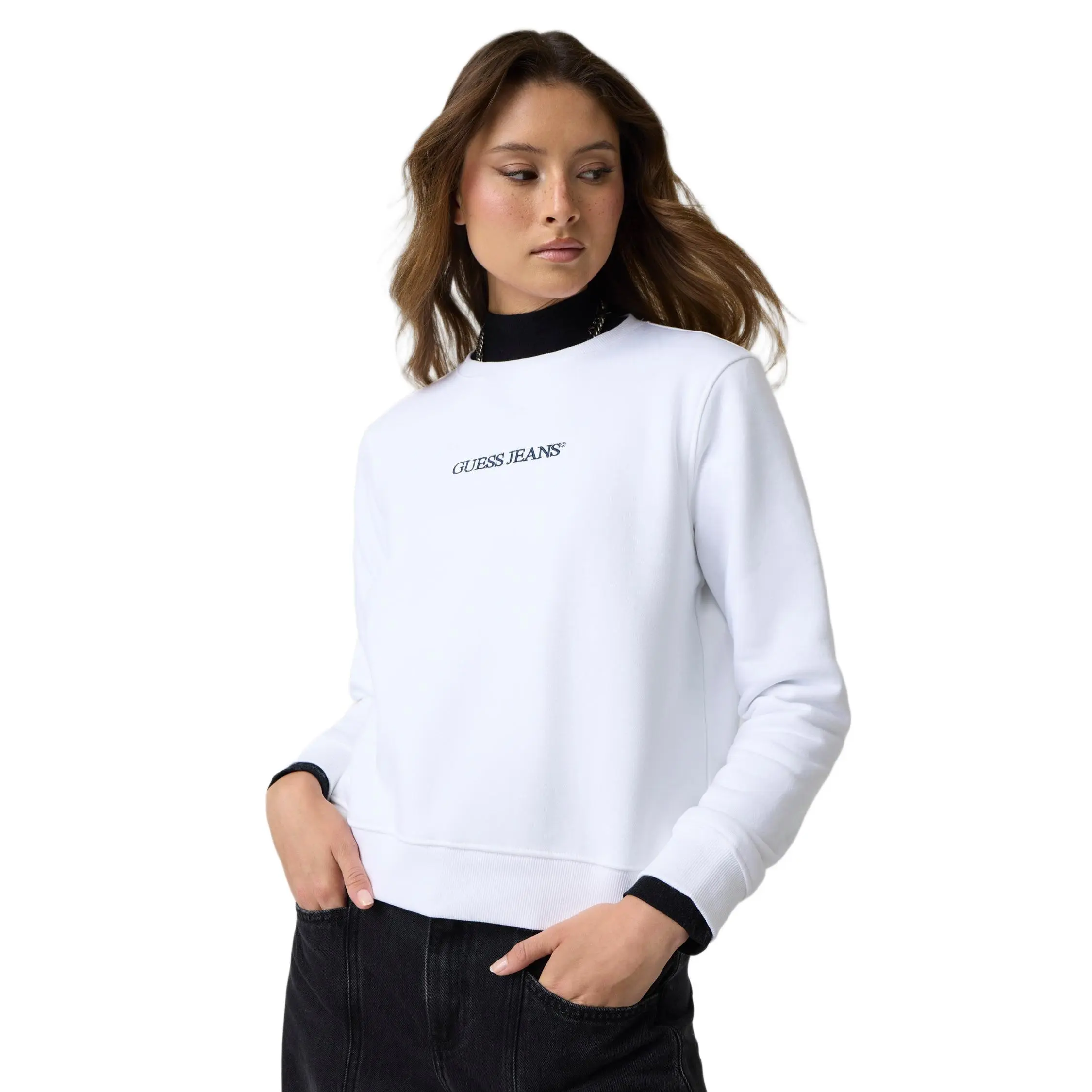 GUESS Jeans Female Embroidered Logo Sweatshirt