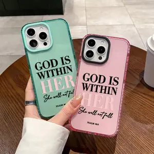 Phone Case for iPhone 17 16 Plus 15 Pro Max 14 13 12 11 Air God is within her Pattern Non-Yellowing Shockproof Soft Silicone Transparent Cover