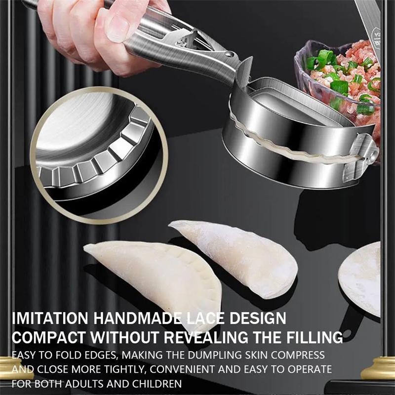 Kitchen Dumpling Mold Stainless Steel Dumpling Machine Pressing Home Baking Tool Skin Press Tool Dumpling Noodle Manual Kitchen Gadgets