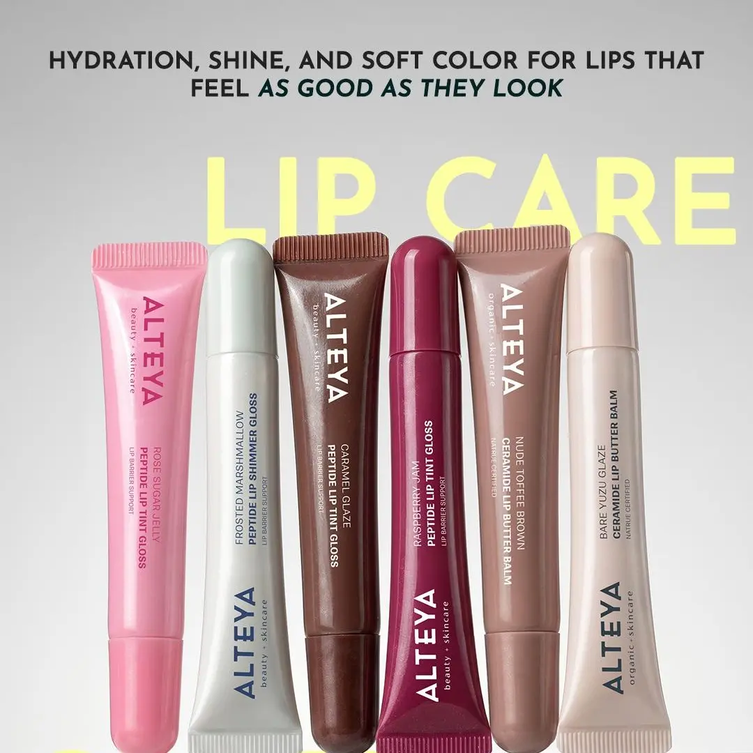 ALTEYA Peptide & Ceramide Tinted Lipgloss - Hydrating, Nourishing Lip Treatment with Hyaluronic Acid for Makeup Use, Gel, Scented, Tube, 10Ml