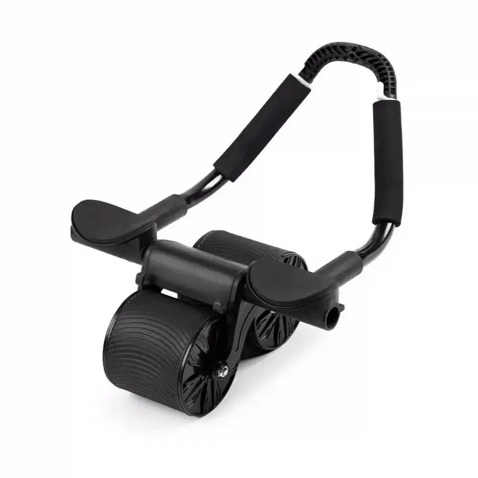 AbStrength Automatic Rebound Ab Roller Wheel - Abdominal Core Trainer, Built-in Timer, Elbow Support, Compact Sports Technology Exercise Gear for Home Users