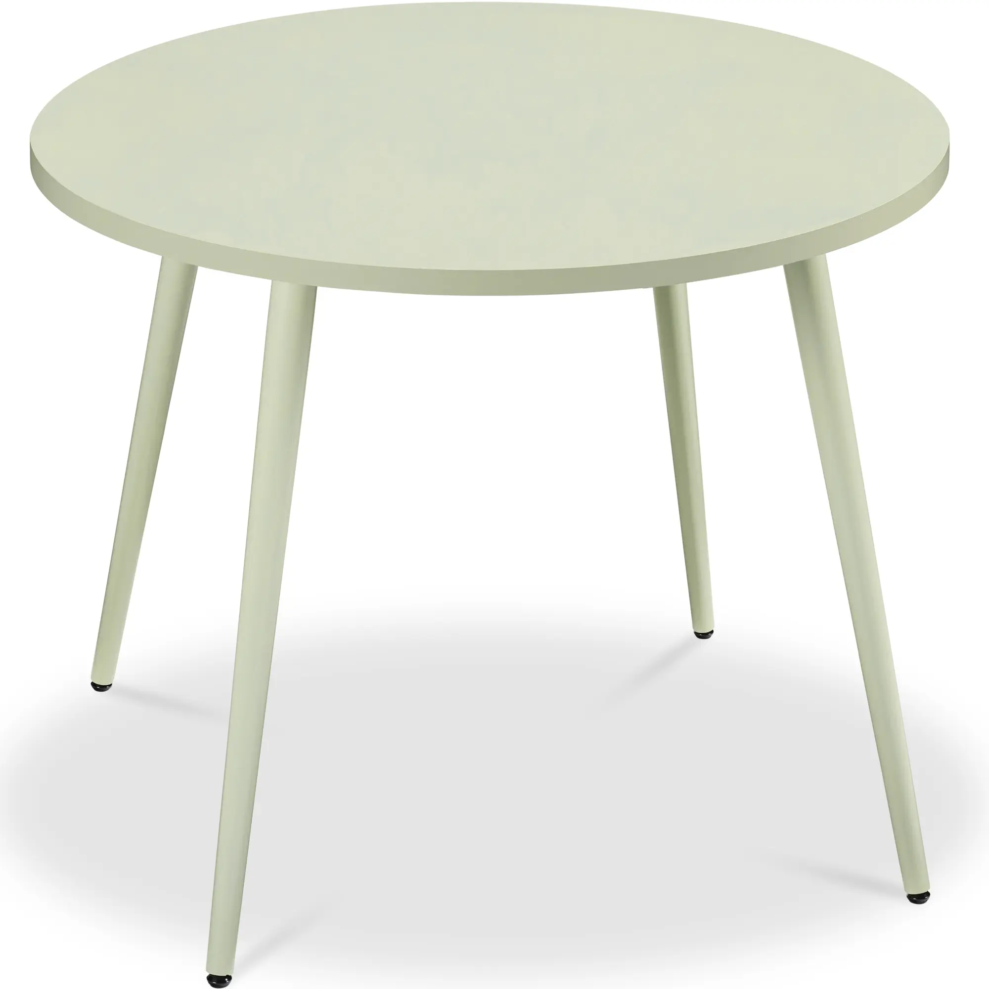 Best Choice Products Round Mid-Century Modern 35.5in Dining Table, Dinette for Home or Kitchen w/Wood Finish Steel Legs​