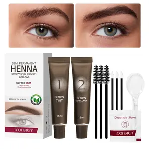 Waterproof Eyebrow Dye Kit, Eyebrow Tinting Cream, 1 Set Long-lasting Brow Tint & Brow Developer & Tools, Professional Eyebrow Makeup Kit, Cosmetic, Brow Stain, Eyebrow Makeup Products
