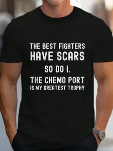 100% Cotton Chemoport Shirt Quote Chemo Port Shirts For And Men T-Shirt Women's Men's Graphic Tee Crew Neck summer vacation Tops