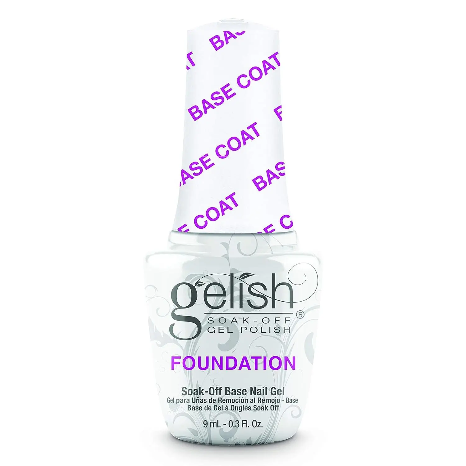 Gelish MINI Foundation Base Coat – 9ml Soak Off UV LED, Strong Adhesion, Protects Natural, No Chip No Lift, Professional Manicure Prep Essential