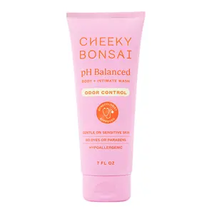 pH Balanced Wash by Cheeky Bonsai | Feminine Full Body Wash with Odor Control | Gentle on Sensitive Skin | 7 FL OZ