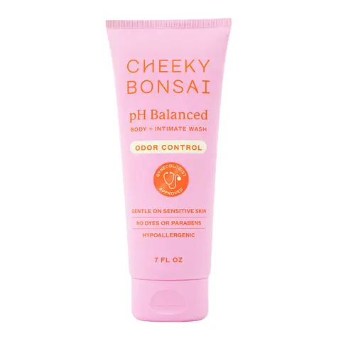Cheeky Bonsai pH-Balance Intimate Liquid with Papaya Extract - 7 FL OZ, Skin Friendly Feminine Balance Cleansing Body Wash for Sensitive Skin & Areas, Odor Control, Intimate Washes & Wipes, Body Wash For Sensitive Areas