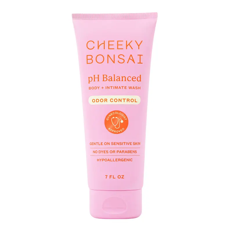 Cheeky Bonsai pH-Balance Intimate Liquid with Papaya Extract - 7 FL OZ, Skin Friendly Feminine Balance Cleansing Body Wash for Sensitive Skin & Areas, Odor Control, Intimate Washes & Wipes, Body Wash For Sensitive Areas
