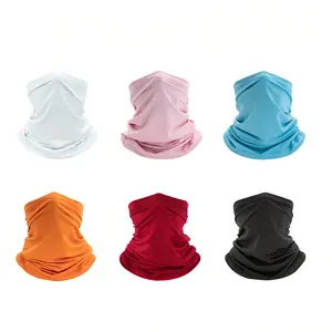 Unisex 6-Piece Outdoor Sports Neck Gaiter - Skin-Friendly, UPF40+ UV Protection, Cooling, Windproof, Breathable Face Cover Scarf Mask Sunscreen Bandana for Hiking, Cycling