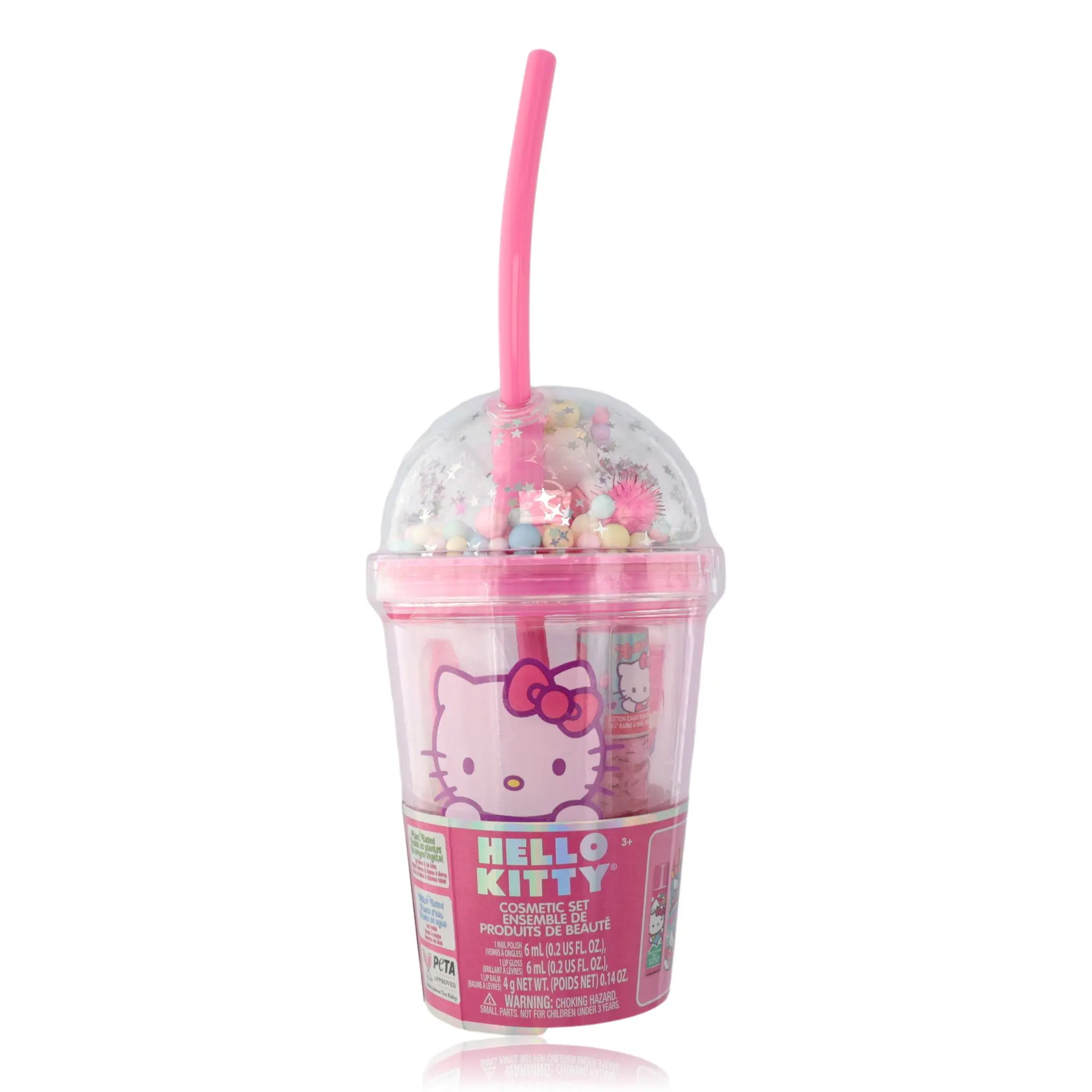 Hello Kitty 4-Piece Cartoon Fragrance Set - Portable, 100% Authentic Guaranteed, All Fragrances, Tumbler Included for Kids, None Added Fillers
