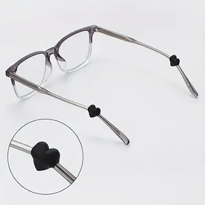 10 Heart-Shaped Soft Anti-Slip Eyeglass Holders, Transparent Ear Hooks for Sports, Fashion & Regular Glasses, Glasses Ear Grip, Prevents Falling