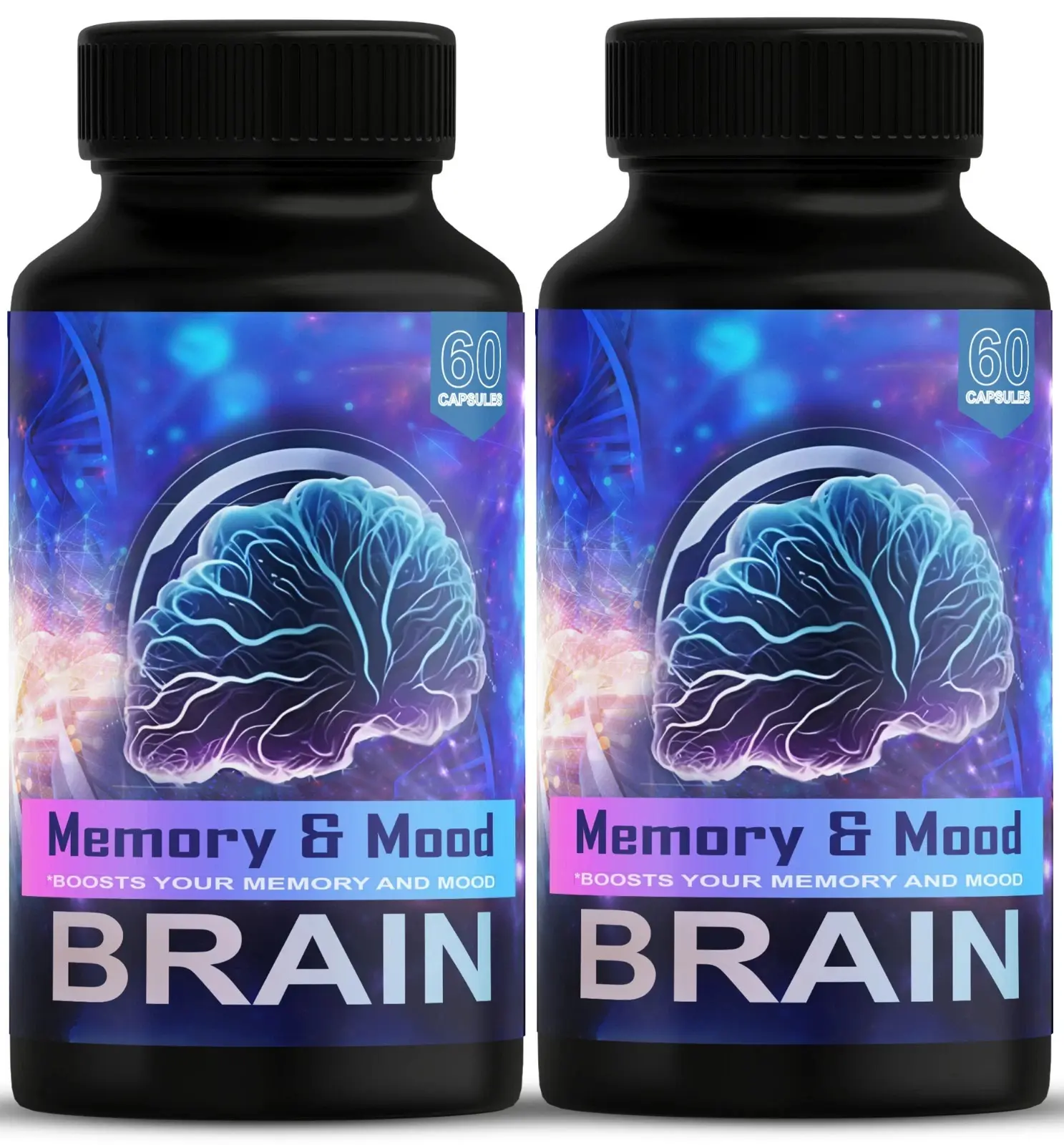 ( 2 Pack ) Brain Memory and Mood Support Supplement Pills Advanced Formula ( 2 Pack ) Brain Memory and Mood Support Supplement Pills Advanced Formula