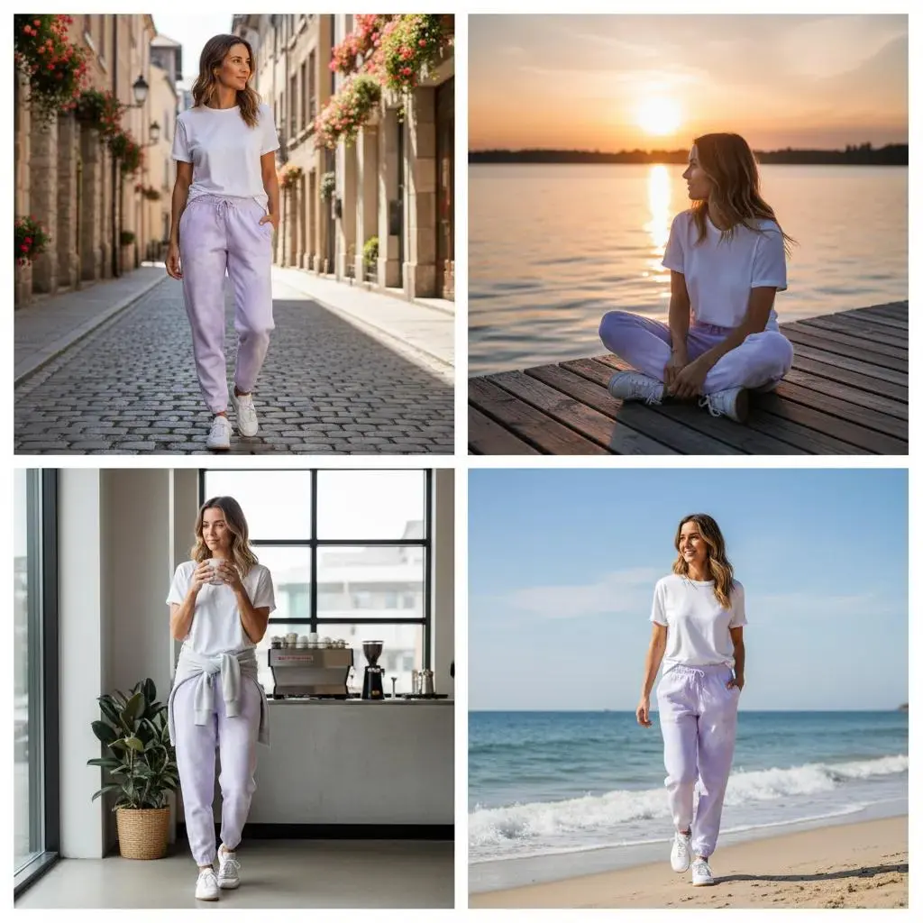 Ladies Handmade Tie-Dye Sweatpants with Pockets