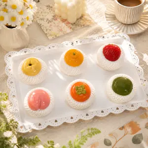 Taonini Realistic Fluffy Fruit Foam Squishy Blind Box, Food-Grade Silicone Mystery Toy Set with Strawberry Watermelon Grape Designs, Premium Adult Stress Relief Kawaii Sensory Fidget Toy
