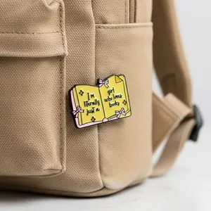 "I'm Literally Just a Girl Who Loves Books" Pin