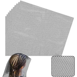 10 Pcs Black Hair Net 26 x 18 Inch Stretch Weaving Hair Net Accessories for Sew in Weave Comfortable for Salon Costume Parties and Home Use