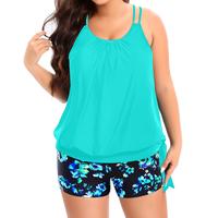 Aqua and	Blue Flower