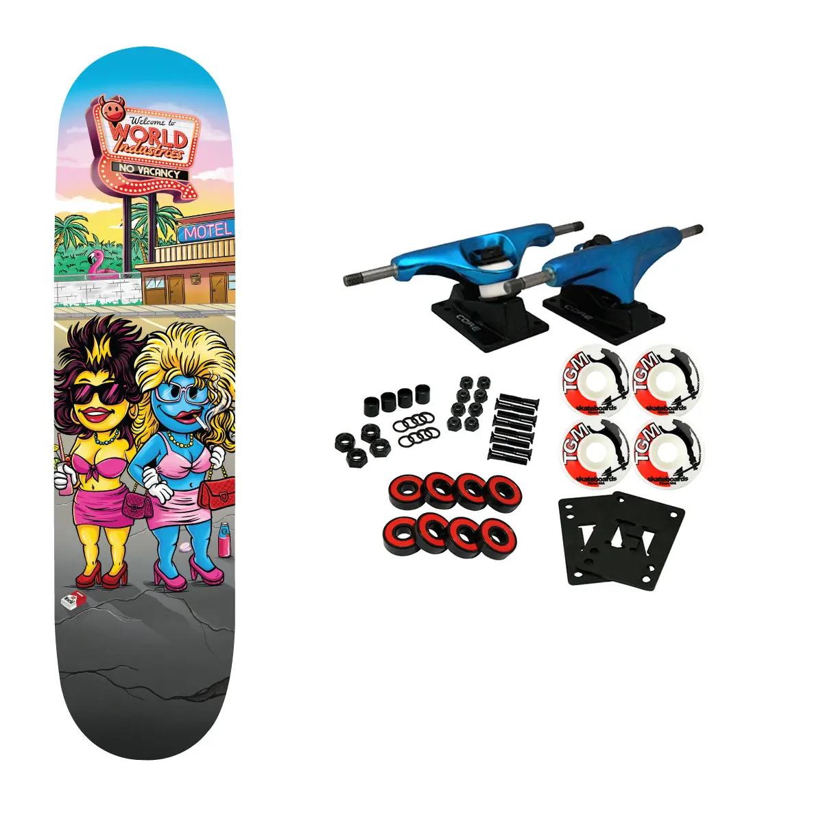 World Industries Skateboard Complete Lot Lizards 8.25" x 31.63"