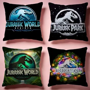 Jurassic World Cushion Cover Premium soft plush material skin-friendly breathable year-round use anti-pilling colorfast lightweight sturdy ideal for bedroom car couch perfect for daily use & decor great gift for loved ones Bedroom Decorative Accessories
