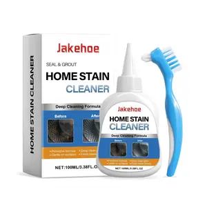 Mold Remover Gel with Brush Heavy Duty Stain Cleaner for Washing Machine Front Loader Door Seal Shower Bathroom Grout Tile Caulk Powerful Mildew Removal Gel Household Solution