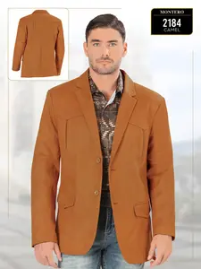 MONTERO MT2184 Casual Saco for All Occasions Stylish and Versatile Men's Long Sleeve Camel Jacket