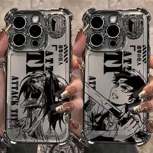 Anime  Attack on T-Titan Plating Phone Case ,For iPhone 17 16 15 14 13 12 11 - The Fashionable Design Phone Case Best Christmas Gift For Fans!