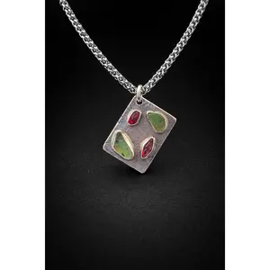 Watermelon Toumaline necklace: 20 Inches