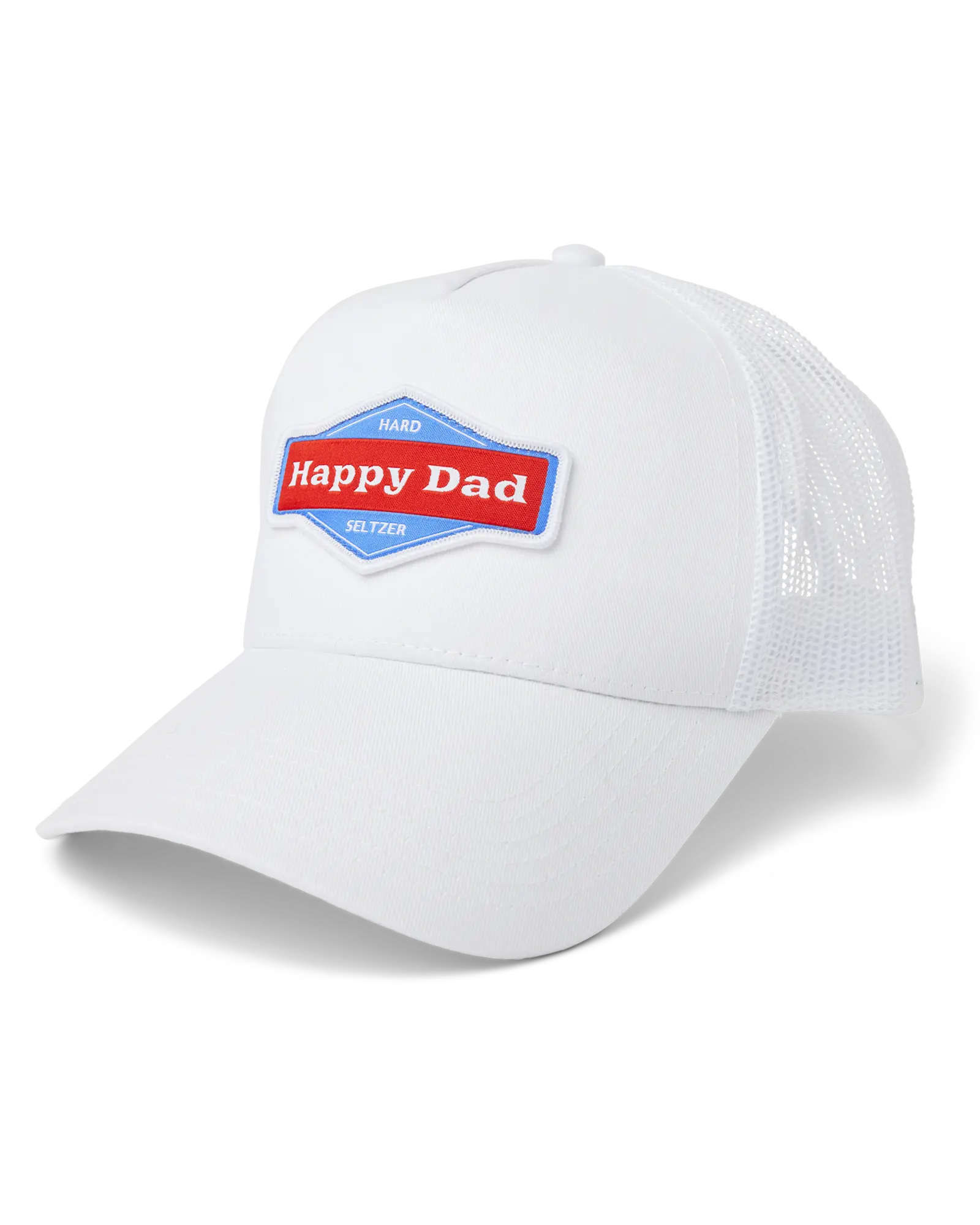 Happy Dad Trucker Hat (White)